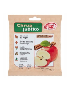 Crispy Natural Suszone chipsy z jabłka z cynamonem