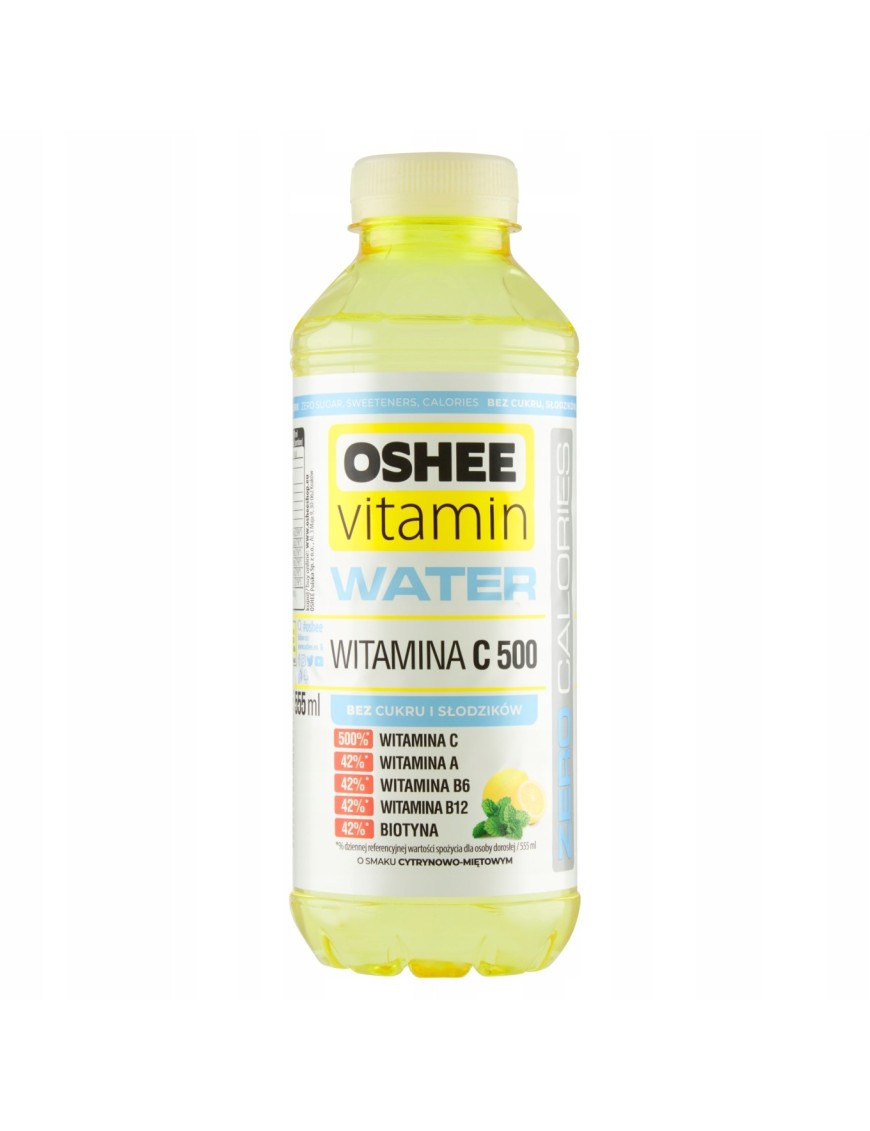 Oshee Vitamin Water Napój cytrynowo-miętowy 555 ml