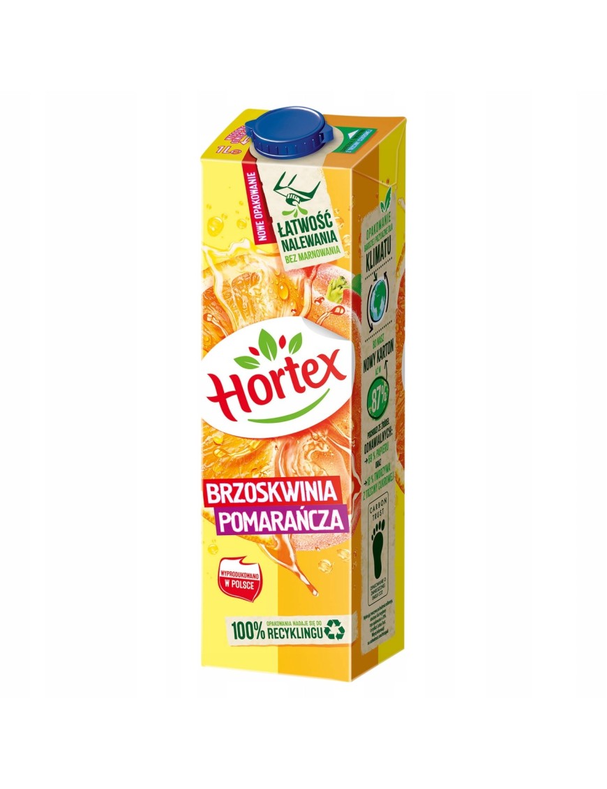 Hortex Napój pomarańcza brzoskwinia 1 l