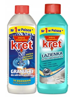 KRET Granulki do udrożniania 400g  Żel 500g