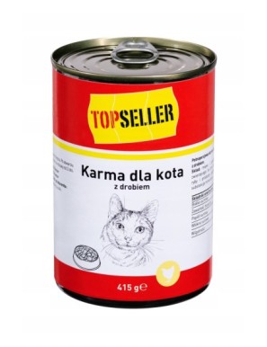 TOPSELLER karma dla kota z drobiem 415 g