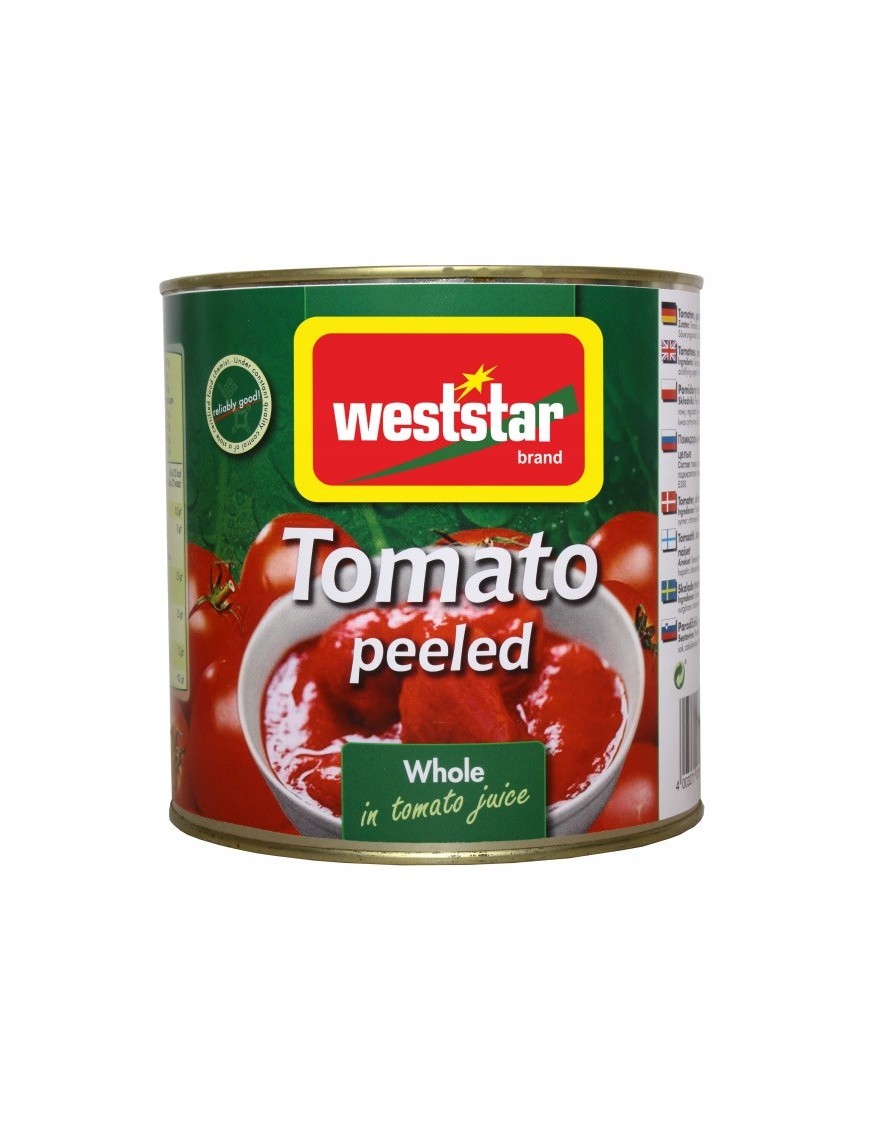 Pomidory całe bez skórki 25kg WESTSTAR