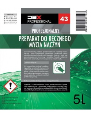 PREPARAT DO RĘCZNEGO MYCIA NACZYŃ JAX "43