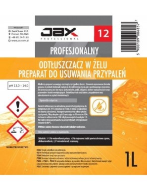 ODTŁUSZCZACZ W ŻELU JAX PROFESSIONAL "12