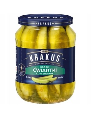 Krakus Ogórki Ćwiartki Konserwowe 670 g