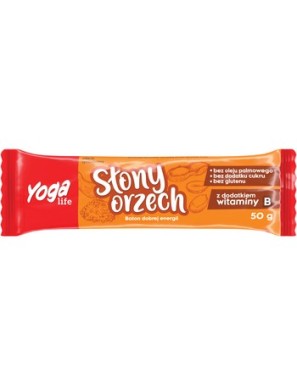 NATURAVENABaton owocowy słony orzech Yoga Life 50g