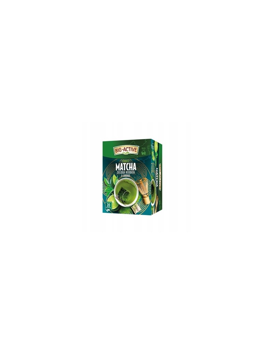 Big-Active Matcha Zielona Herbata i Limonka 20T