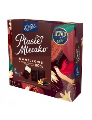 E. Wedel Ptasie Mleczko Waniliowe gorzka 80% 340g