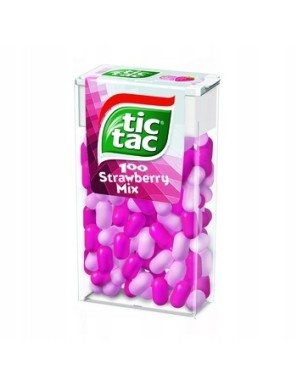 TIC TAC Strawberry Mix truskawkowe 49g