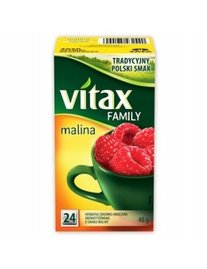 Herbata Vitax Family Malina 24 torebki x 2g
