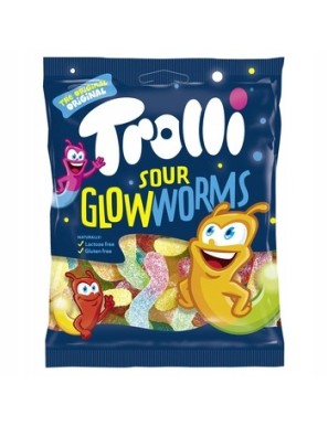 Trolli Sour Glowworms Żelki owocowe kwaśne 100g