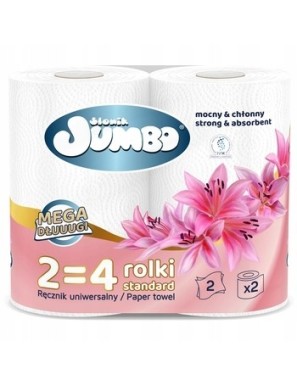 SŁONIK JUMBO Ręcznik papierowy biały 24 2 rolki