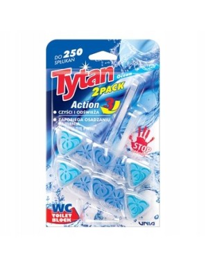 Kostka toaletowa WC Tytan Action 3 Ocean 2x40g