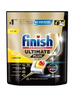 FINISH Kapsułki do zmywarki Ultimate Plus 36 lemon