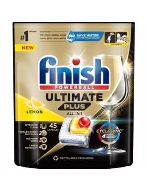 FINISH Kapsułki do zmywarki Ultimate Plus 45 lemon