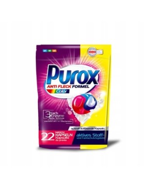 Purox Anit Color 22 dwukomorowe kapsułki do prania