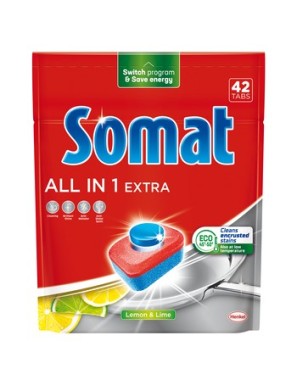 Somat All in One tabletki do zmywarek 42szt Lemon