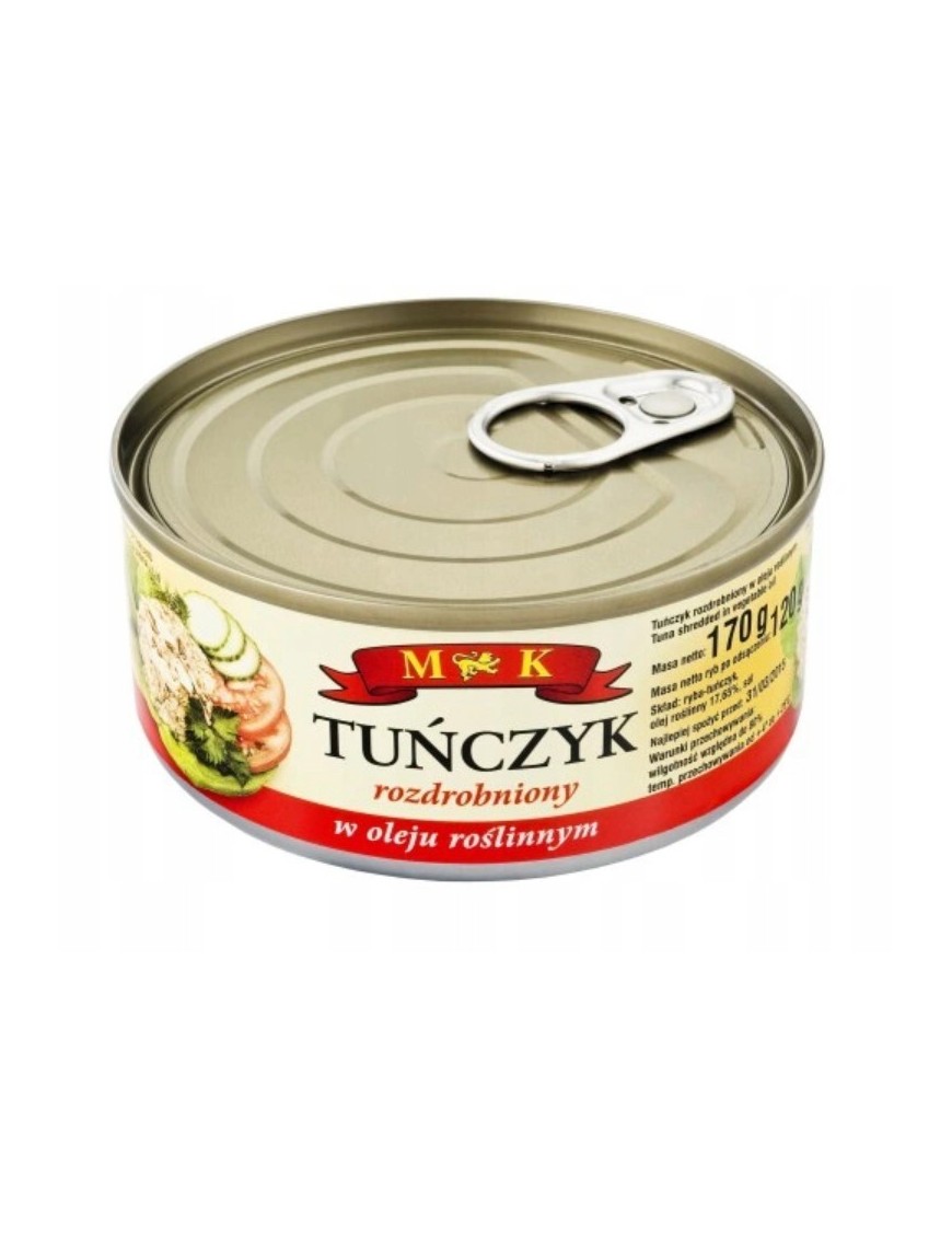 MK Tuńczyk rozdrobniony w oleju roślinnym 170 g.
