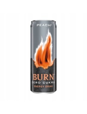 Burn Energy Drink Peach Zero Cukru 250 ml puszka