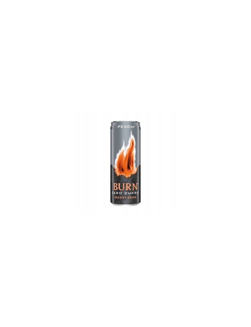 Burn Energy Drink Peach Zero Cukru 250 ml puszka