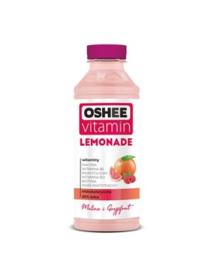 OSHEE Lemonade niegazowany malina i grejpfrut 555m
