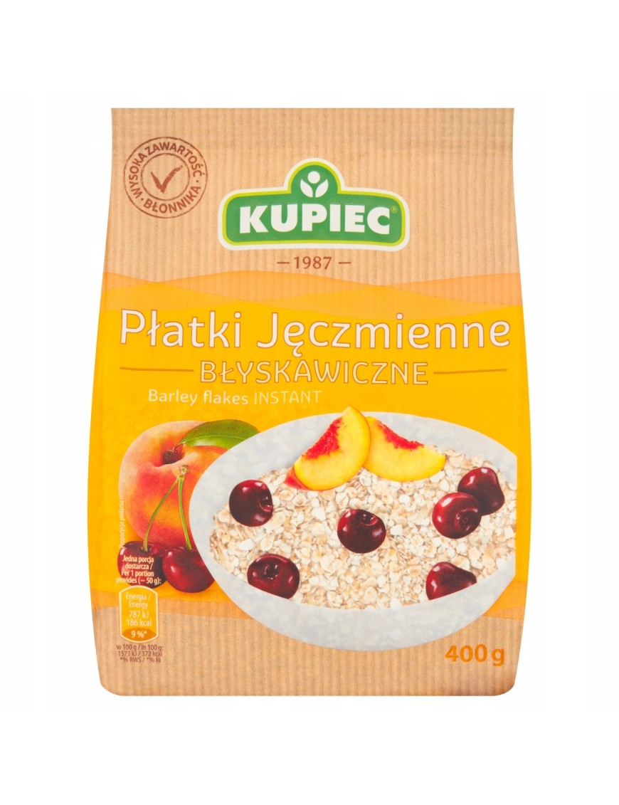 Kupiec Płatki jęczmienne błyskawiczne 400 g