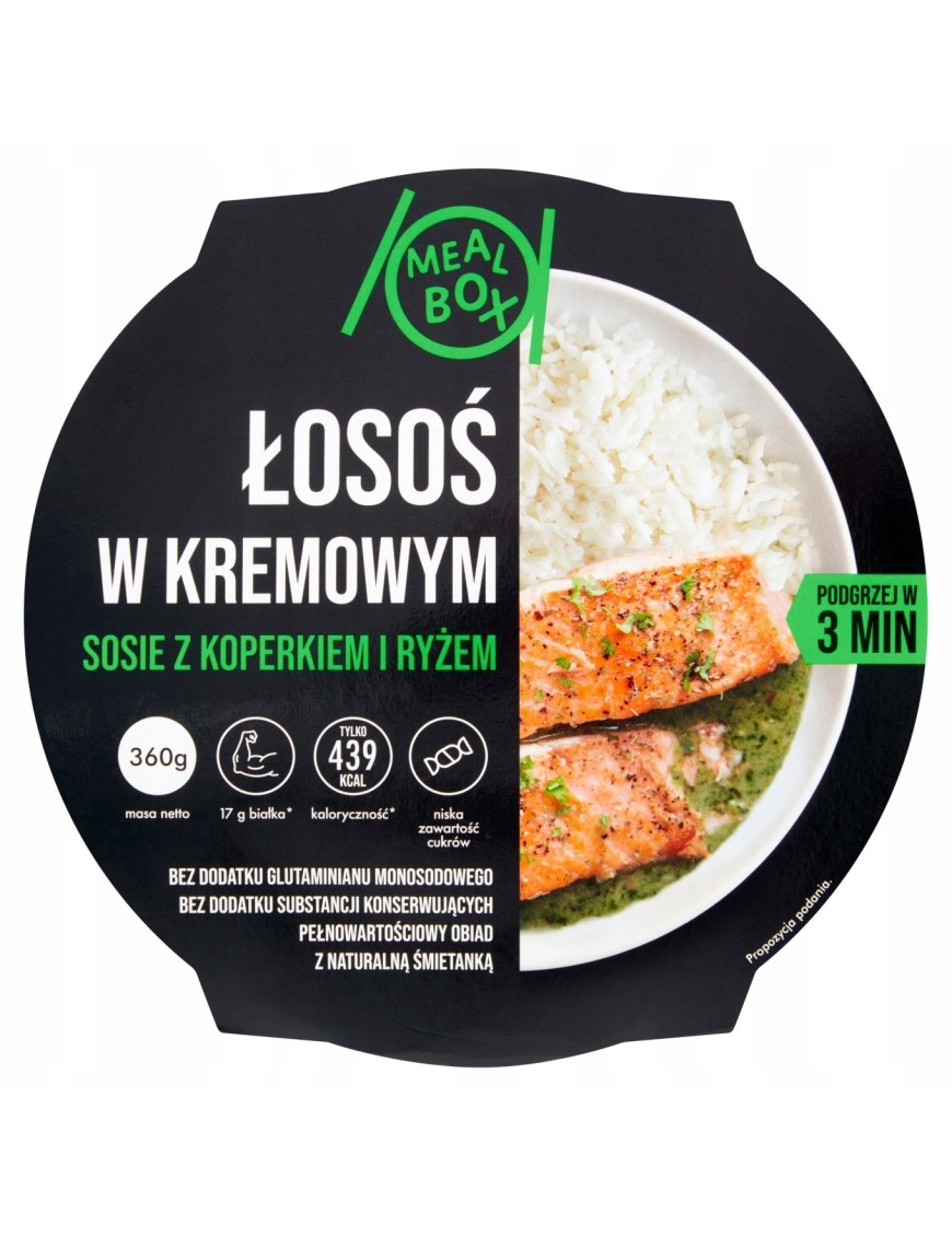 Meal Box Łosoś w sosie z koperkiem i ryżem 360 g