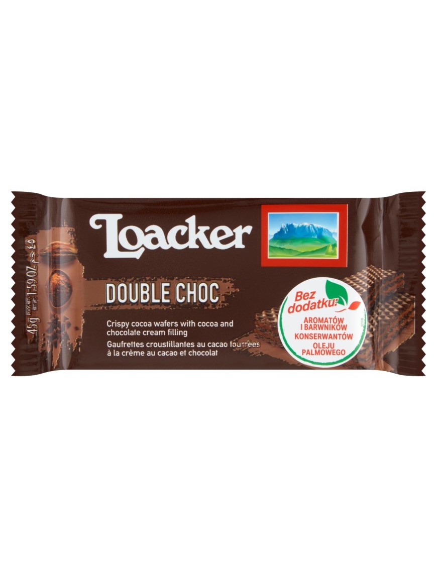 Loacker wafelek Double Choc 45 G
