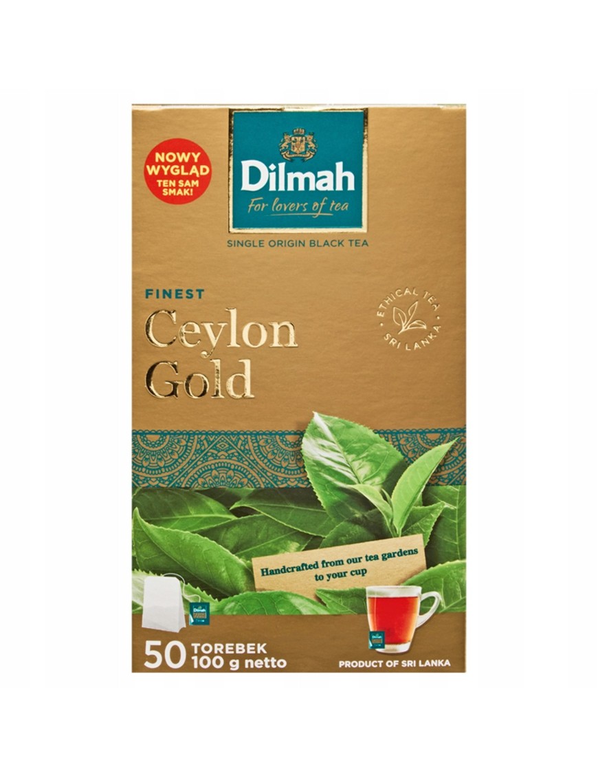 Dilmah Finest Ceylon Gold czarna herbata 100g 50T