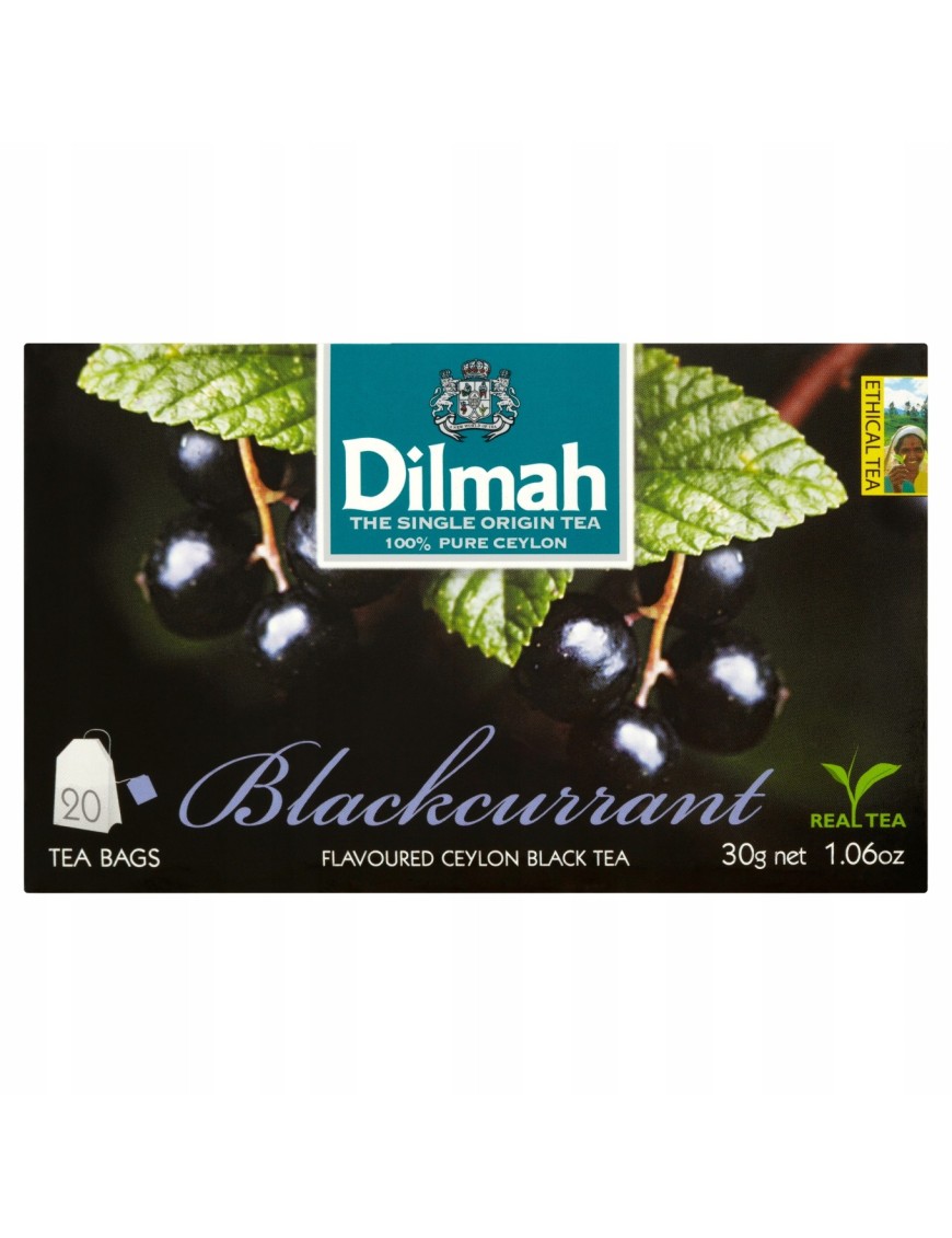 Dilmah Cejlońska czarna herbata porzeczka 30 g 20T