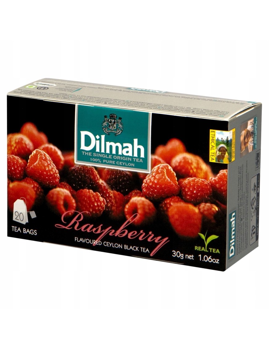 Dilmah Raspberry Cejlońska czarna herbata 30g 20T