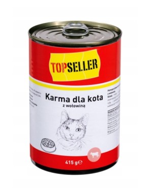 TOPSELLER karma dla kota z wołowiną 415 g