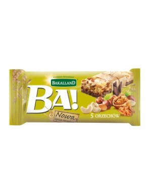 Bakalland Ba! 5 orzechów Baton zbożowy 40 g