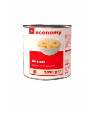 TGE Ananas w plastrach w lekkim syropie 3050g