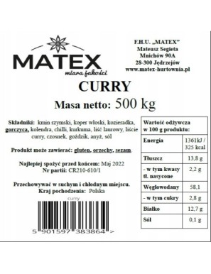 Curry 05kg Matex