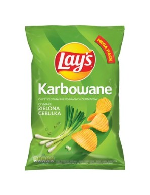 Lay's Lays Chipsy karbowane zielona cebulka 190 g