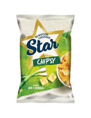 Star Chipsy o smaku ser i cebula 120g
