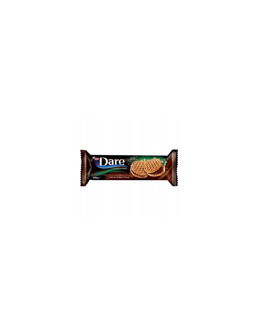 DARE - Ciastka z kremem mleczno-kakaowym 100 g