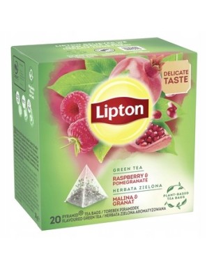 Herbata zielona Lipton Malina i Granat piramidki