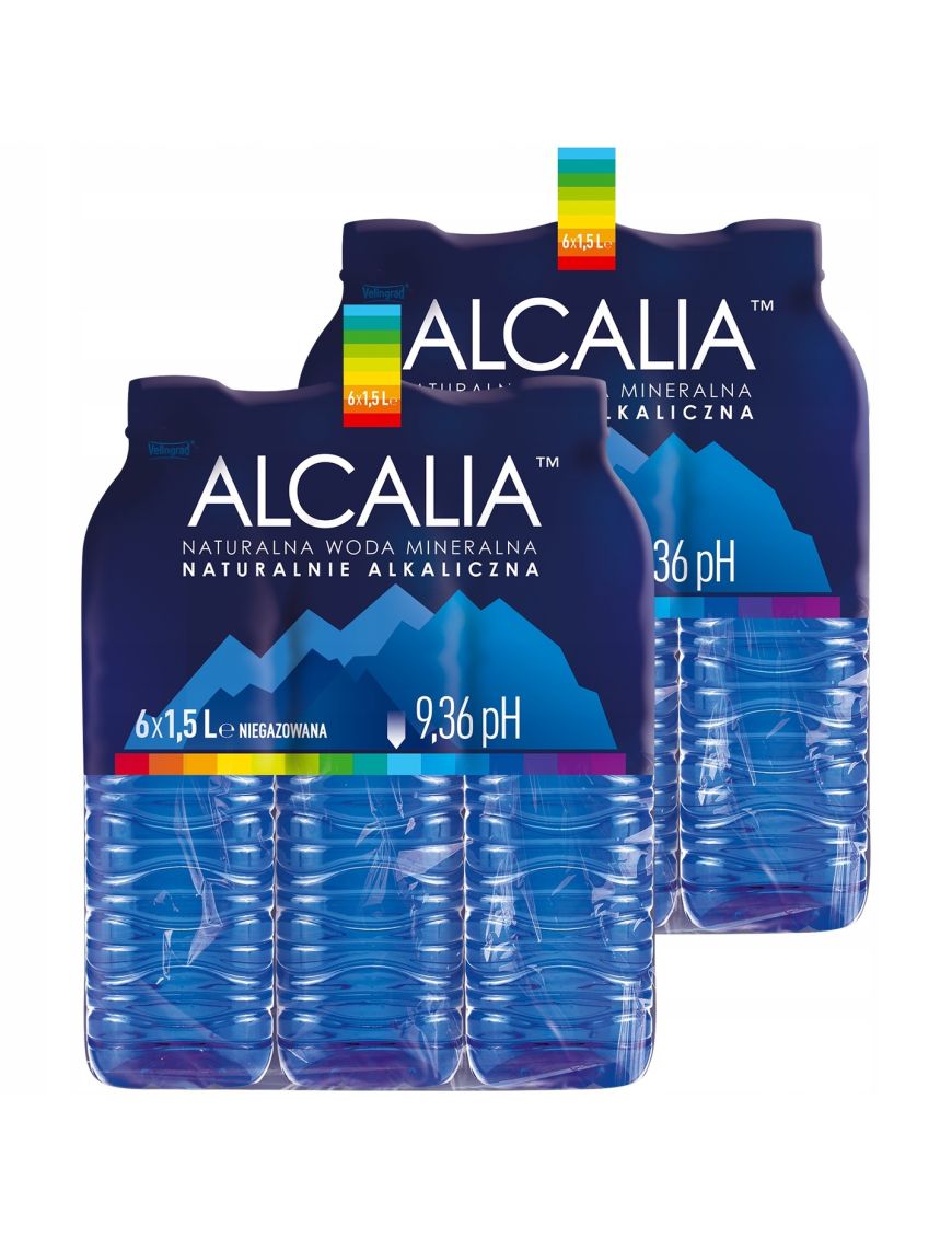 12x Velingrad Alcalia Naturalna woda mineralna niegazowana 1,5 l