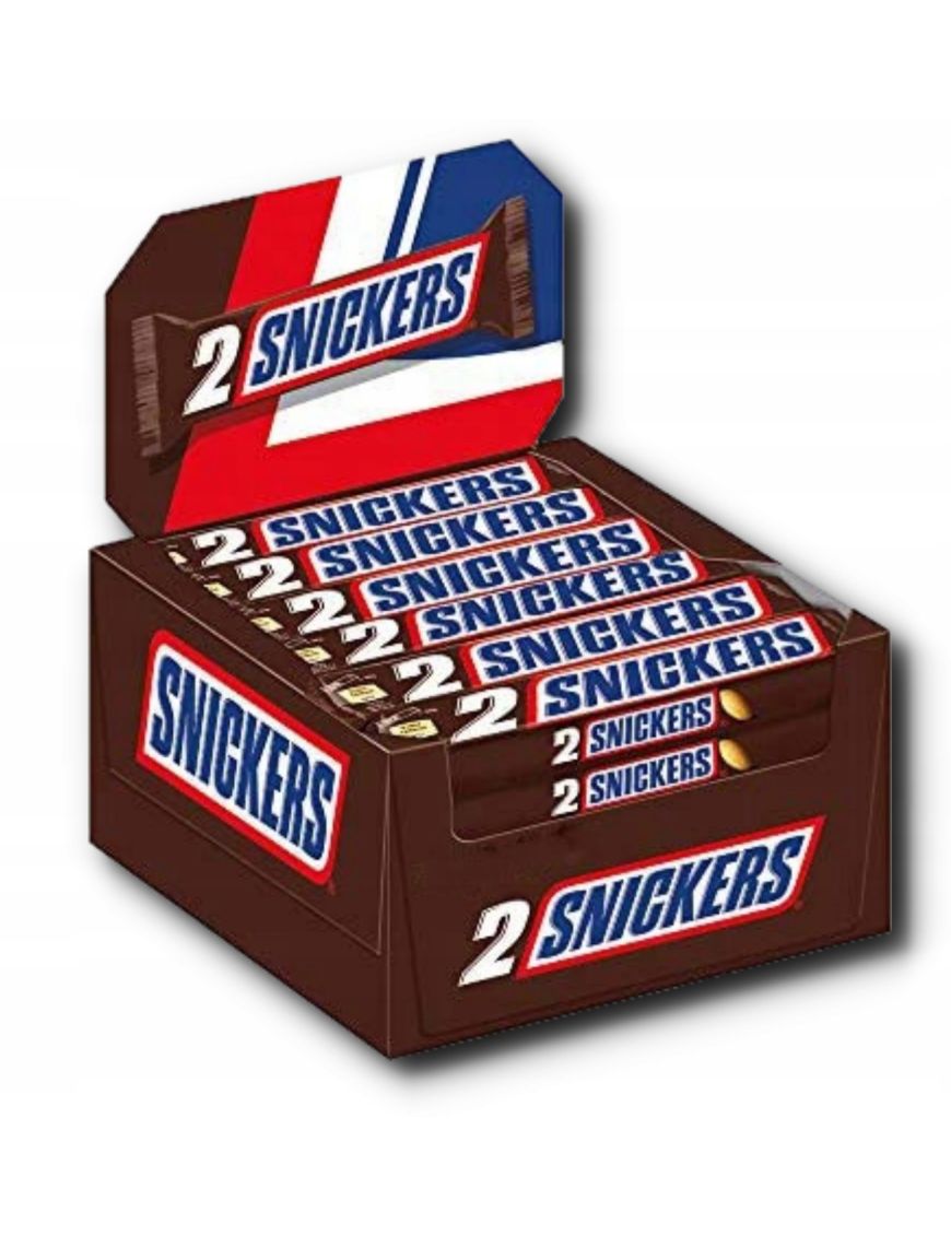 24x Snickers Baton z nadzieniem i orzeszkami ziemnymi w karmelu i czekoladzie 75 g (2 x 37,5 g)