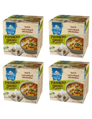 4 x Vegeta Natur Piramidka smaku do zupy jarzynowej 30 g (6 x 5 g)