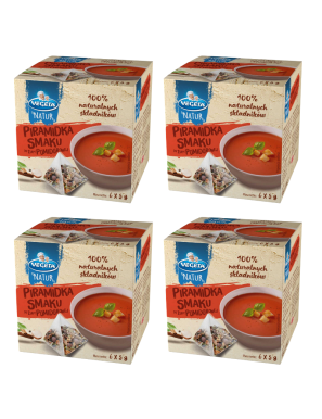 4 x Vegeta Natur Piramidka smaku do zupy pomidorowej 30 g (6 x 5 g)