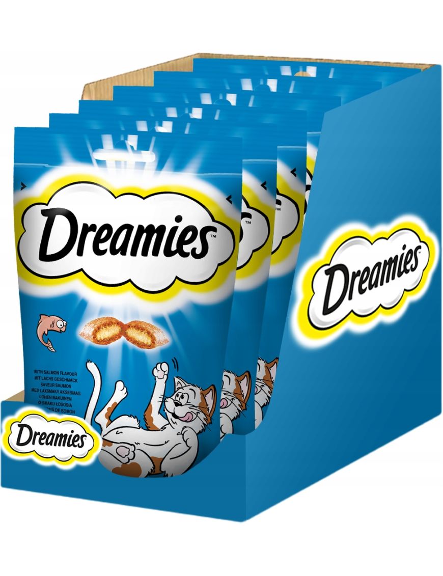 Dreamies Karma uzupełniająca z wybornym łososiem 6 x 60 g