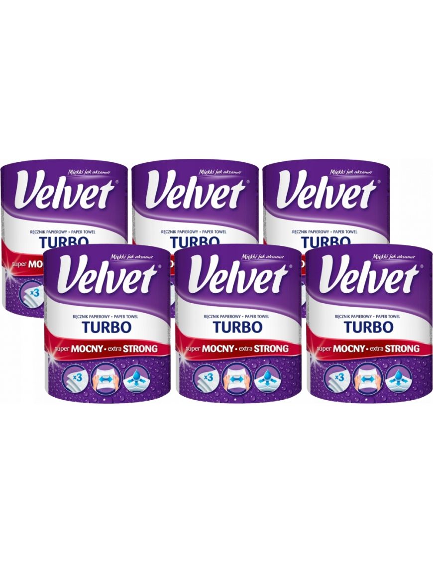 6 x Velvet Turbo Ręcznik papierowy