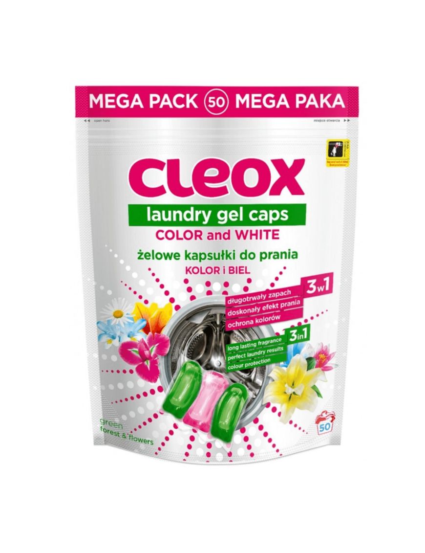 CLEOX kapsułki do prania 3 komorowe 50 szt