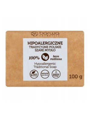 Barwa Hipoalergiczne tradycyjne szare mydło 100 g