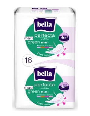 Bella Perfecta Ultra Maxi Green Silky Drai 16sztuk
