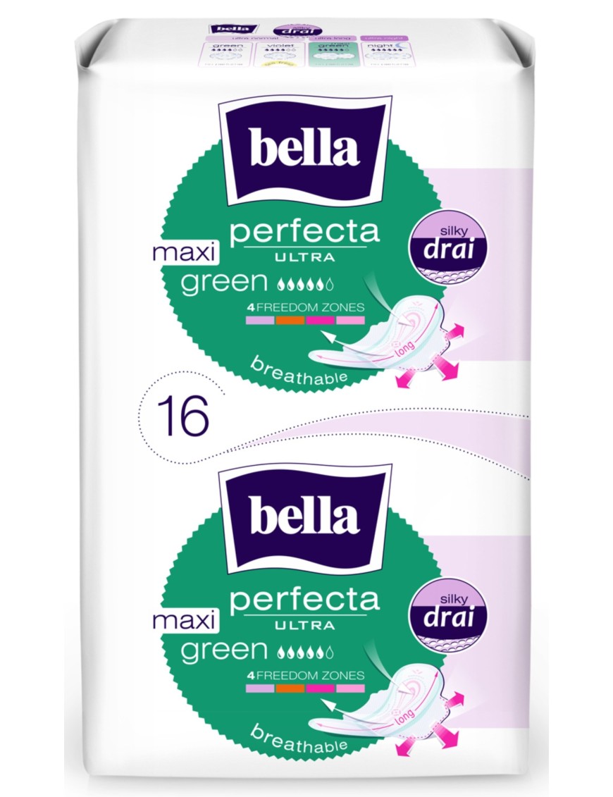 Bella Perfecta Ultra Maxi Green Silky Drai 16sztuk